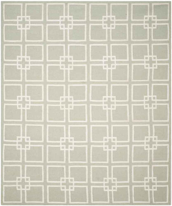 Martha Stewart Square Dance  Flat Weave 60% Wool, 20% Silk, 20% Cotton Rug Fennel Seed Grn