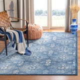 Martha Stewart 28 62 Traditional Power Loomed Polypropylene Pile Rug Navy / Creme