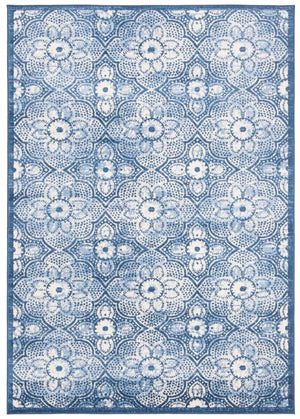 Martha Stewart 28 62 Traditional Power Loomed Polypropylene Pile Rug Navy / Creme