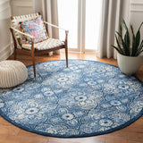 Martha Stewart 28 62 Traditional Power Loomed Polypropylene Pile Rug Navy / Creme