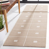 Safavieh Msr3361 Micro Loop Geometric Hand Tufted Rug Beige / Ivory MSR3361A-8