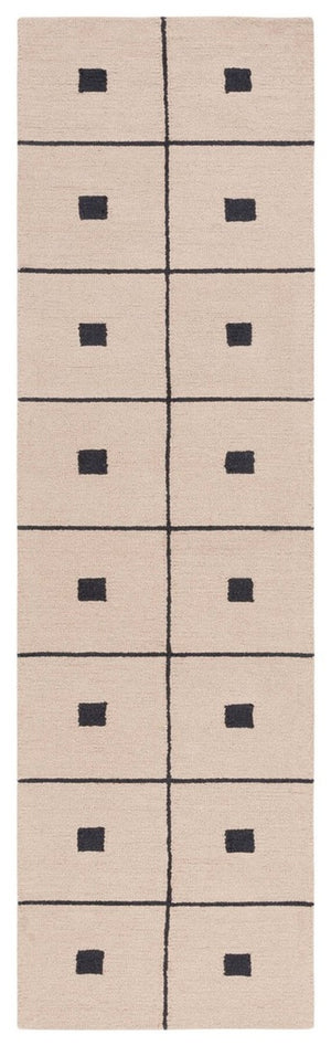Safavieh Msr3361 Micro Loop Geometric Hand Tufted Rug Beige / Black MSR3361Z-8