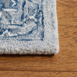 Martha Stewart 3370 Traditional Hand Woven Wool Rug Light Blue / Ivory