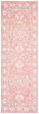 Martha Stewart 3370 Traditional Hand Woven Wool Rug Pink / Ivory