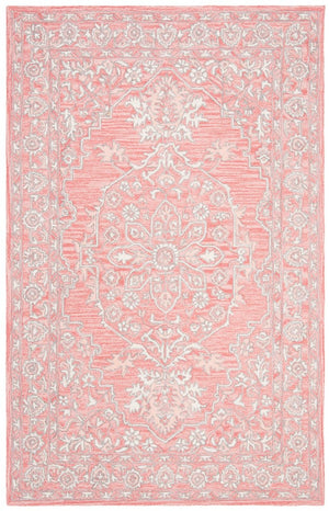 Martha Stewart 3370 Traditional Hand Woven Wool Rug Pink / Ivory
