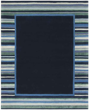 Safavieh Striped Border HAND TUFTED 70% Wool and 30% Viscose Rug MSR4715C-8R
