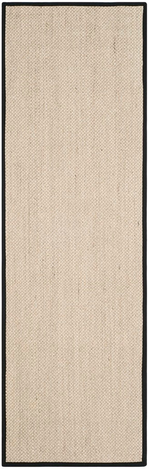 Martha Stewart Msr9443  Power Loomed Sisal Rug Marble / Black