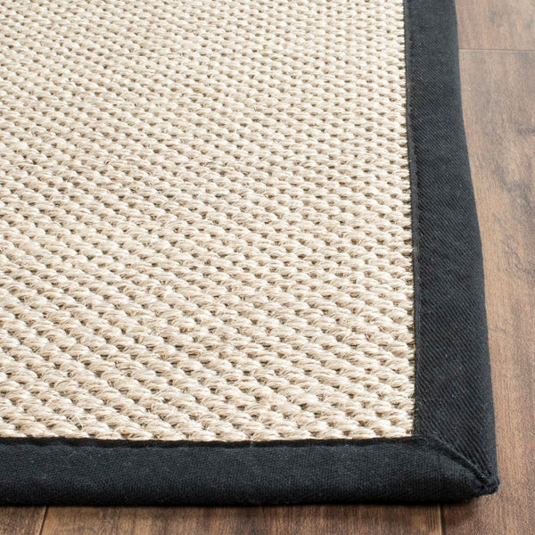 Martha Stewart Msr9443  Power Loomed Sisal Rug Marble / Black