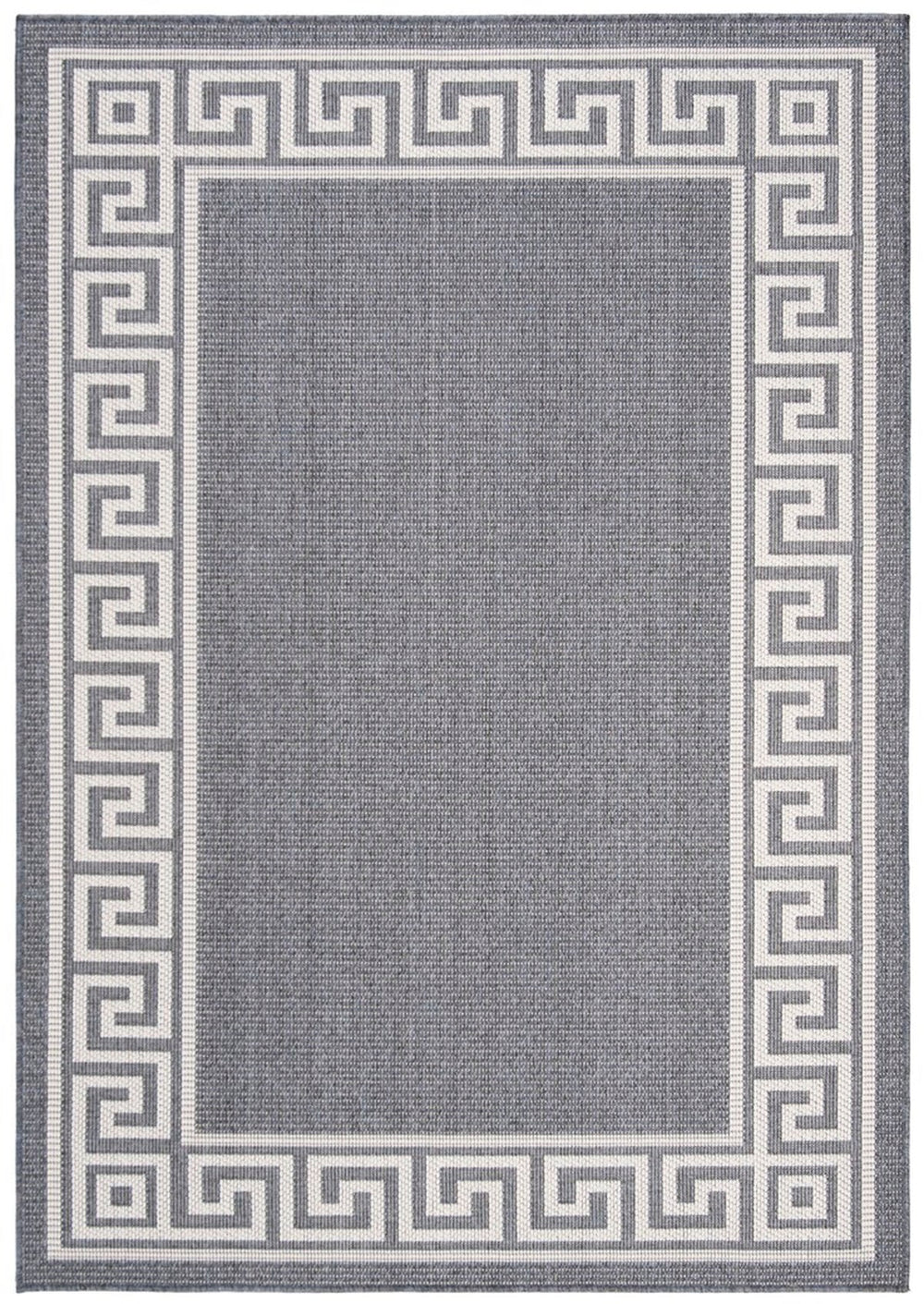 Martha Stewart Indoor Outdoor Martha Stewart Outdoor 331 Indoor - Outdoor Power Loomed Polypropylene Frize Rug Grey / Cream