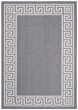 Martha Stewart Indoor Outdoor Martha Stewart Outdoor 331 Indoor - Outdoor Power Loomed Polypropylene Frize Rug Grey / Cream