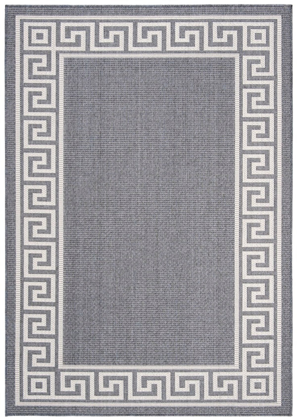 Martha Stewart Indoor Outdoor Martha Stewart Outdoor 331 Indoor - Outdoor Power Loomed Polypropylene Frize Rug Grey / Cream