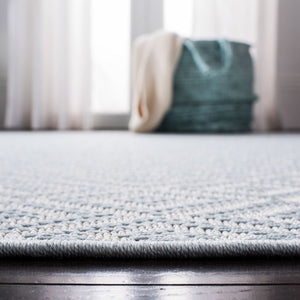 Martha Stewart Indoor Outdoor Martha Stewart Outdoor 337 Indoor - Outdoor Power Loomed Polypropylene Frize Rug Aqua / Cream