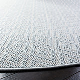 Martha Stewart Indoor Outdoor Martha Stewart Outdoor 337 Indoor - Outdoor Power Loomed Polypropylene Frize Rug Aqua / Cream