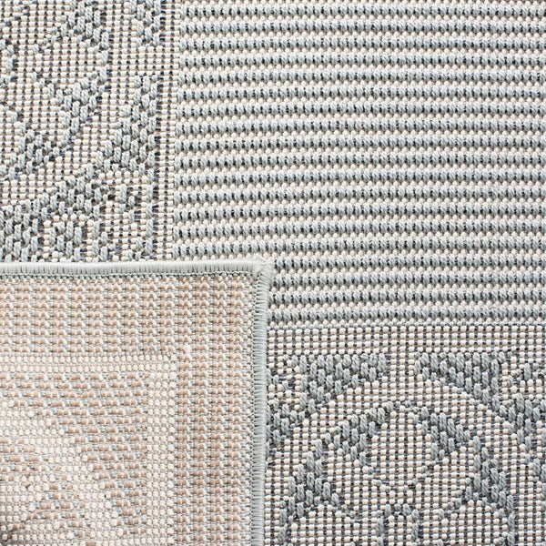 Martha Stewart Indoor Outdoor Martha Stewart Outdoor 338 Indoor - Outdoor Power Loomed Polypropylene Frize Rug Aqua / Cream