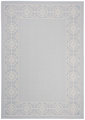 Martha Stewart Indoor Outdoor Martha Stewart Outdoor 338 Indoor - Outdoor Power Loomed Polypropylene Frize Rug Aqua / Cream