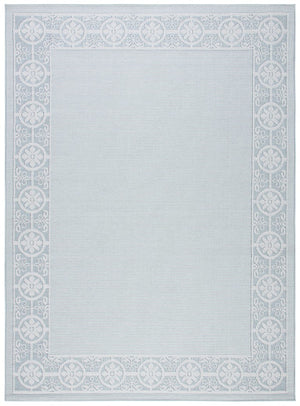 Martha Stewart Indoor Outdoor Martha Stewart Outdoor 338 Indoor - Outdoor Power Loomed Polypropylene Frize Rug Aqua / Cream