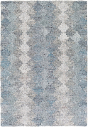 Montclair MTC-2306 Modern Wool, Viscose Rug MTC2306-912 Aqua, Taupe, Silver Gray, Medium Gray, Charcoal 55% Wool, 45% Viscose 9' x 12'
