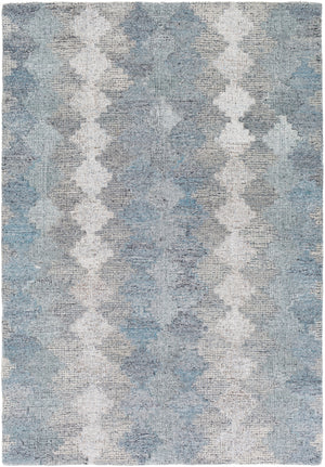 Montclair MTC-2306 Modern Wool, Viscose Rug MTC2306-912 Aqua, Taupe, Silver Gray, Medium Gray, Charcoal 55% Wool, 45% Viscose 9' x 12'