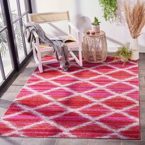 Montage 200 Montage  Power Loomed 100% Polypropylene Rug Fuchsia / Ivory