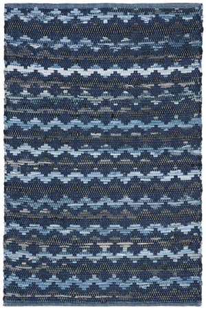 Montauk Hand Woven Cotton Rug - Chic Ikat Design for Casual Coastal and Contemporary Spaces