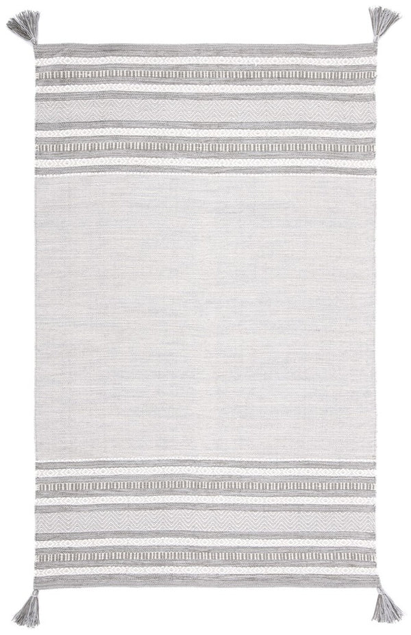 Montauk 214 Hand Woven 100% Cotton Rug Grey / Ivory 100% Cotton MTK214F-9