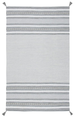 Montauk 214 Hand Woven 100% Cotton Rug Grey / Ivory 100% Cotton MTK214F-9