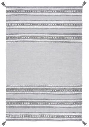 Montauk 214 Hand Woven 100% Cotton Rug Grey / Ivory 100% Cotton MTK214F-9