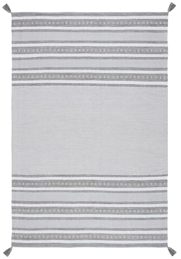 Montauk 214 Hand Woven 100% Cotton Rug Grey / Ivory 100% Cotton MTK214F-9