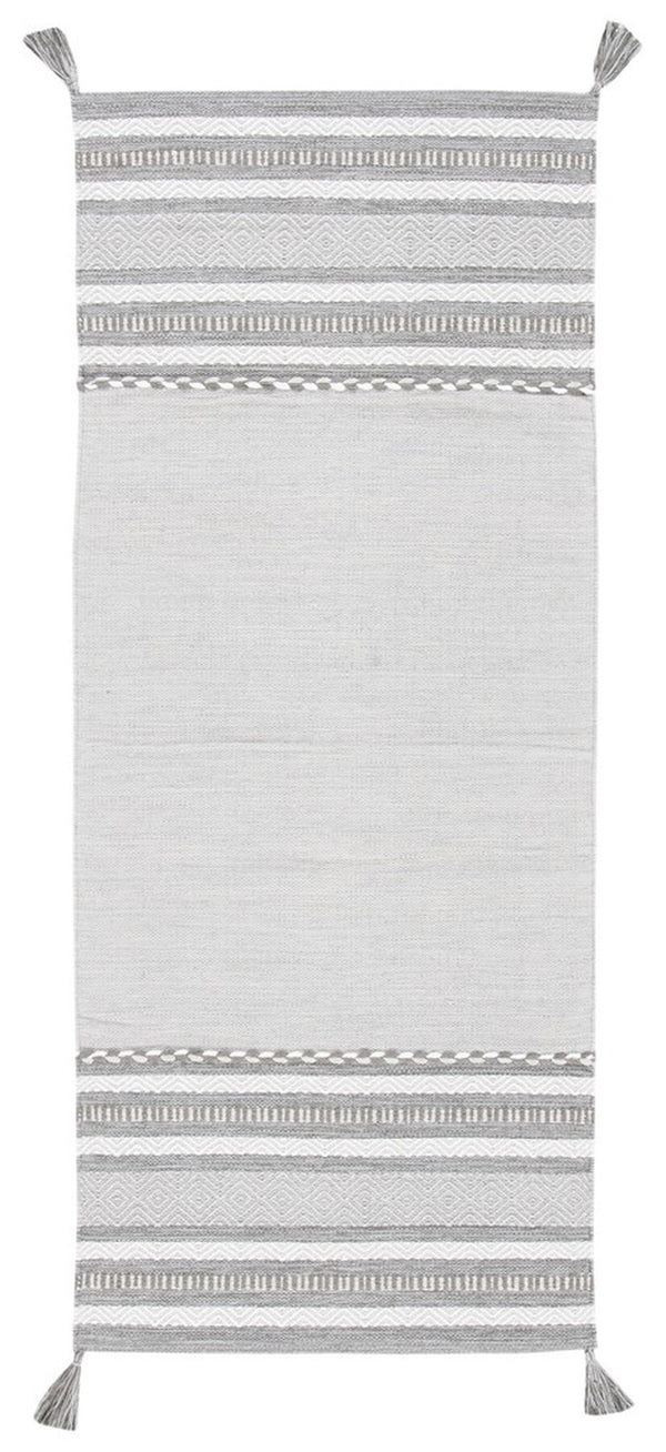 Montauk 215 Hand Woven 100% Cotton Rug Grey / Ivory 100% Cotton MTK215F-9