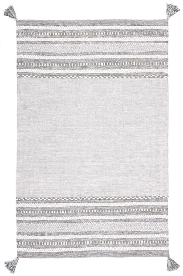 Montauk 215 Hand Woven 100% Cotton Rug Grey / Ivory 100% Cotton MTK215F-9