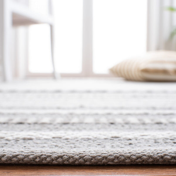 Montauk 215 Hand Woven 100% Cotton Rug Grey / Ivory 100% Cotton MTK215F-9