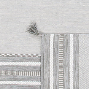 Montauk 215 Hand Woven 100% Cotton Rug Grey / Ivory 100% Cotton MTK215F-9
