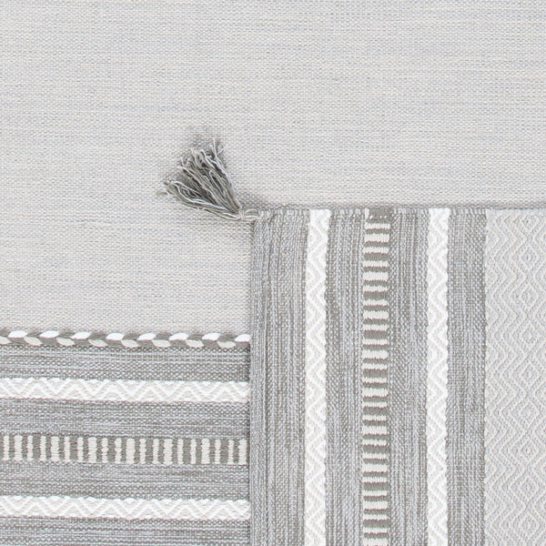 Montauk 215 Hand Woven 100% Cotton Rug Grey / Ivory 100% Cotton MTK215F-9