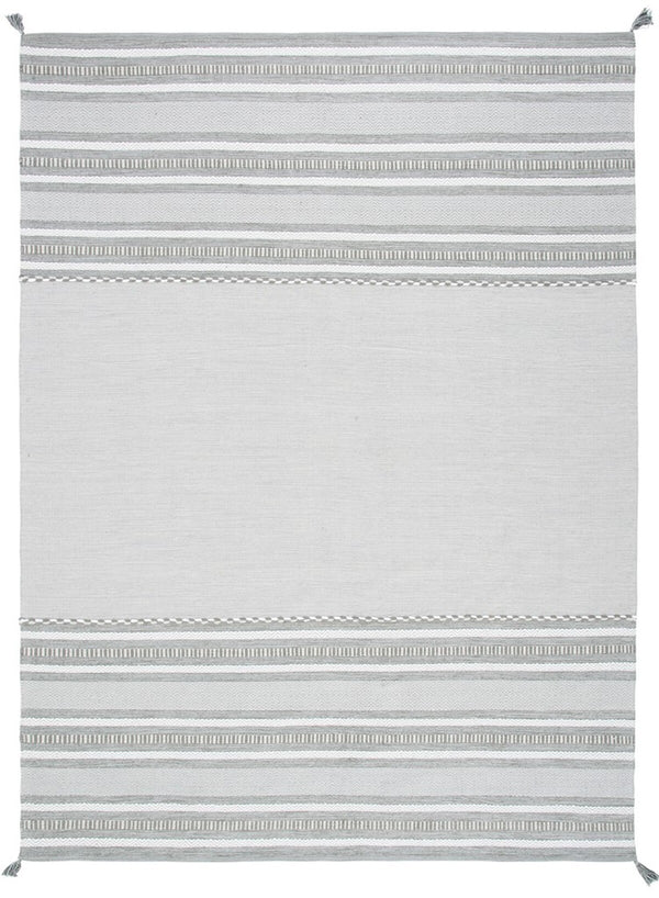 Montauk 215 Hand Woven 100% Cotton Rug Grey / Ivory 100% Cotton MTK215F-9
