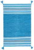 Montauk 215 Hand Woven 100% Cotton Rug Blue / Grey 100% Cotton MTK215M-9