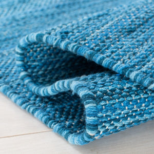 Montauk 215 Hand Woven 100% Cotton Rug Blue / Grey 100% Cotton MTK215M-9