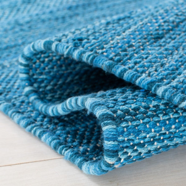 Montauk 215 Hand Woven 100% Cotton Rug Blue / Grey 100% Cotton MTK215M-9