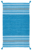 Montauk 215 Hand Woven 100% Cotton Rug Blue / Grey 100% Cotton MTK215M-9