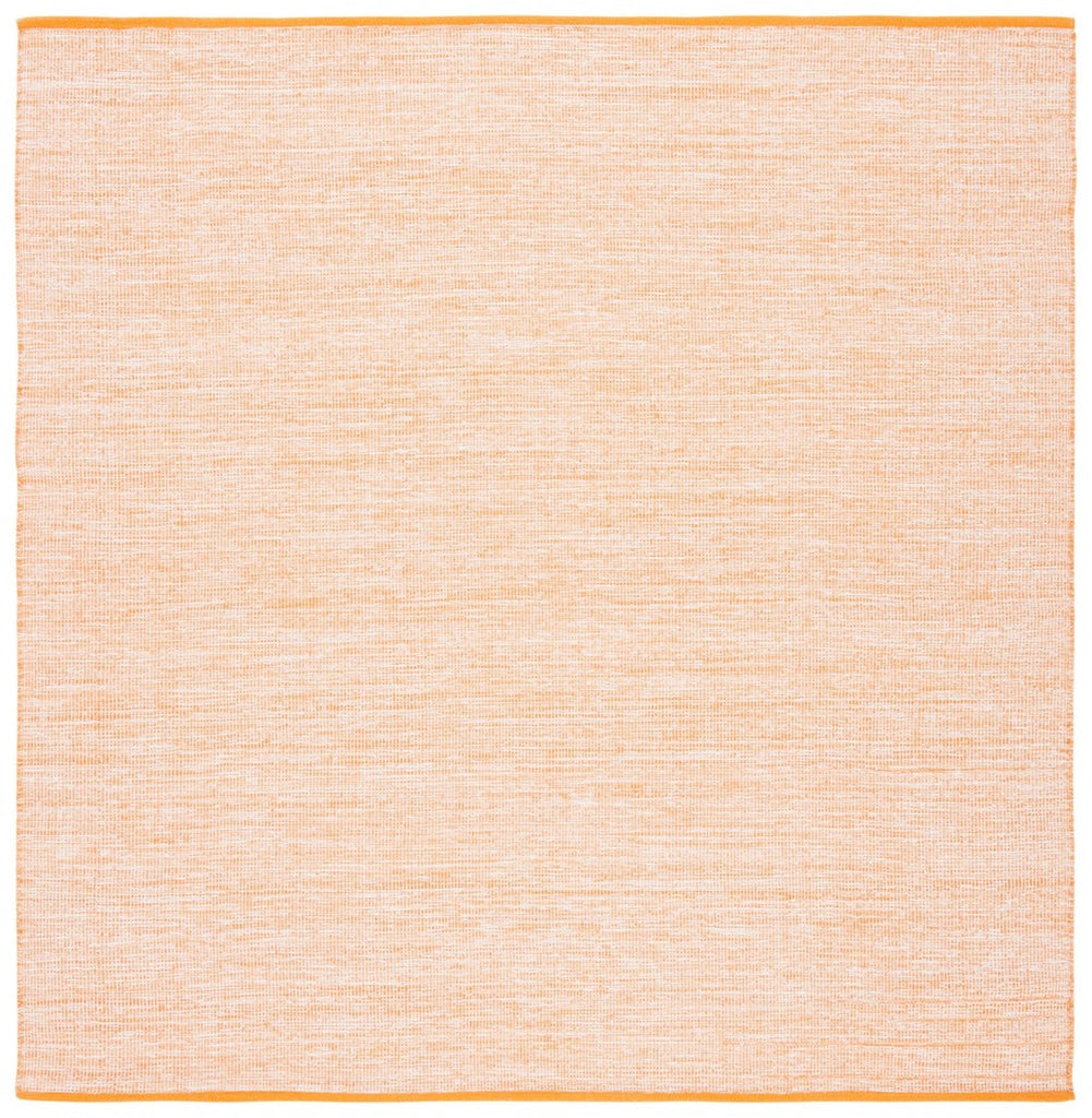 Montauk 250 Contemporary Flat Weave 100% Cotton Pile Rug Orange