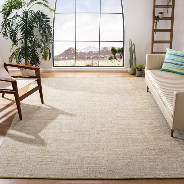 Montauk 250 Contemporary Flat Weave 100% Cotton Pile Rug Green Olive
