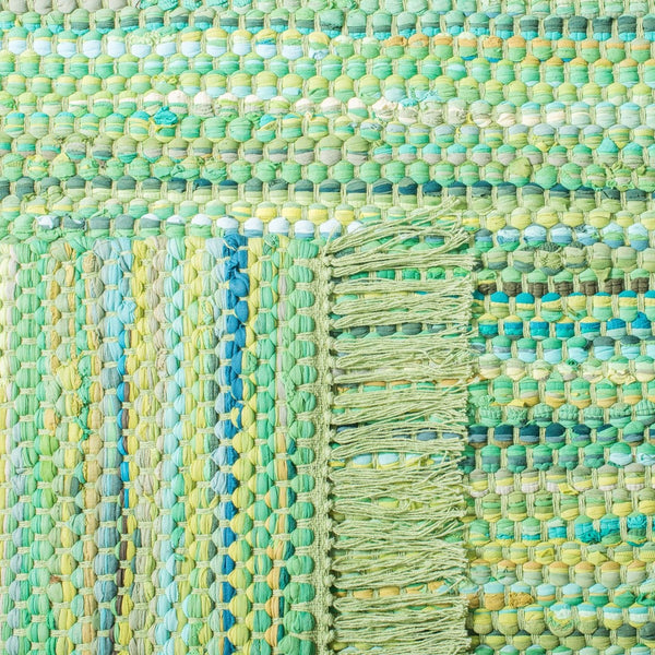 Montauk 251 Contemporary Flat Weave 100% Recycled Cotton Chindi Rug Green