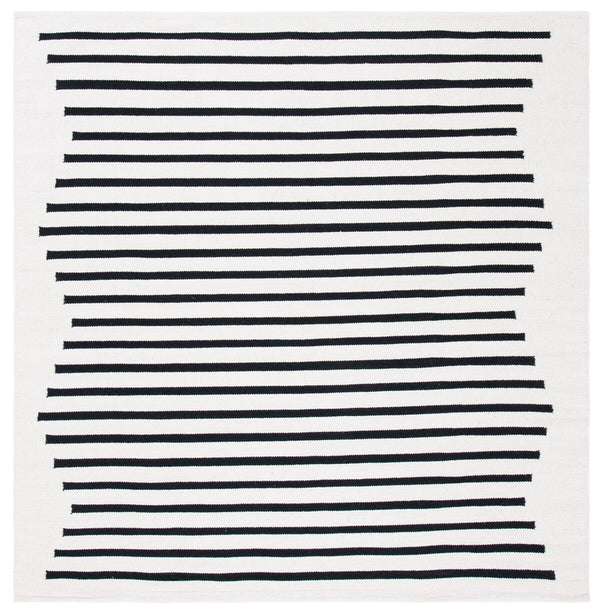 Safavieh Montauk 313 Hand Woven 100% Cotton Rug Ivory / Black 100% Cotton MTK313A-9