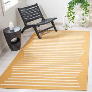 Safavieh Montauk 313 Hand Woven 100% Cotton Rug Gold / Ivory 100% Cotton MTK313D-9