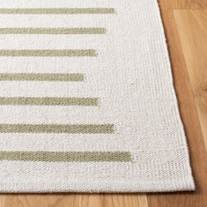 Safavieh Montauk 313 Hand Woven 100% Cotton Rug Ivory / Light Green 100% Cotton MTK313J-9