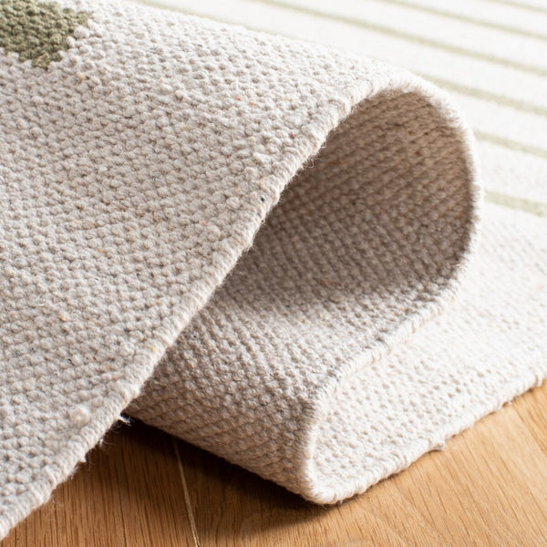 Safavieh Montauk 313 Hand Woven 100% Cotton Rug Ivory / Light Green 100% Cotton MTK313J-9