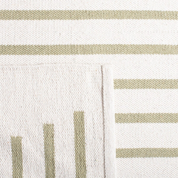 Safavieh Montauk 313 Hand Woven 100% Cotton Rug Ivory / Light Green 100% Cotton MTK313J-9