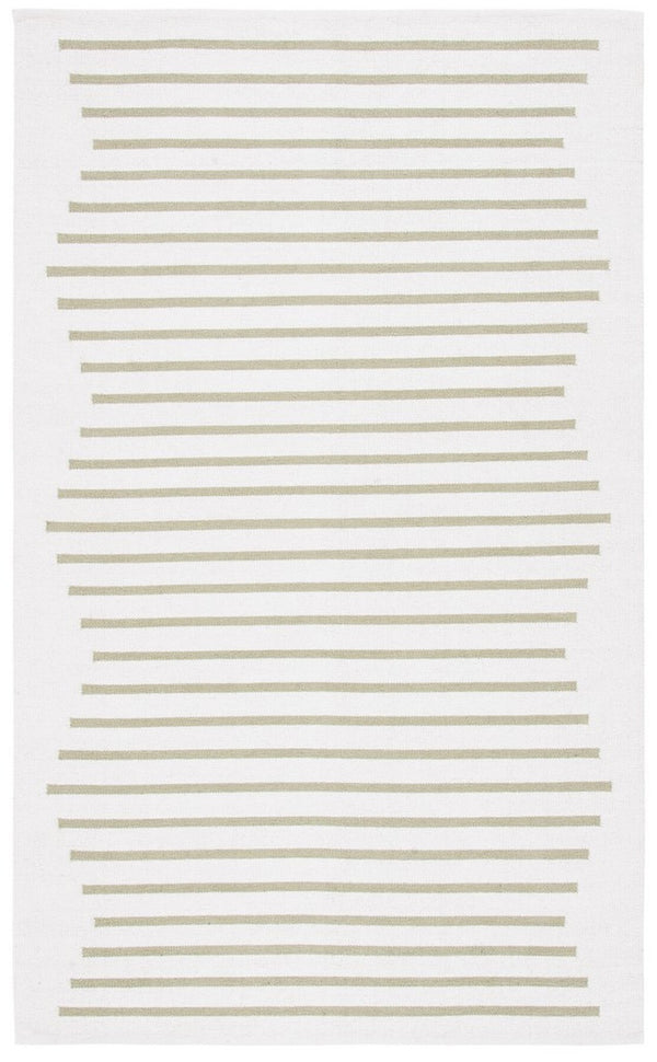 Safavieh Montauk 313 Hand Woven 100% Cotton Rug Ivory / Light Green 100% Cotton MTK313J-9
