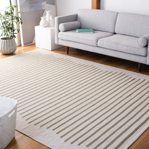 Safavieh Montauk 313 Hand Woven 100% Cotton Rug Ivory / Light Green 100% Cotton MTK313J-9