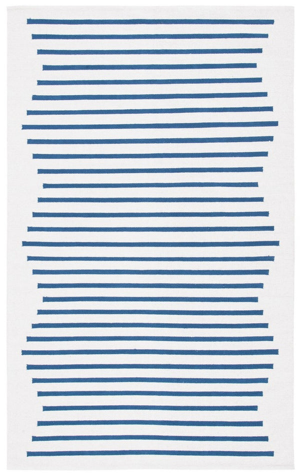 Safavieh Montauk 313 Hand Woven 100% Cotton Rug Ivory / Navy 100% Cotton MTK313M-9