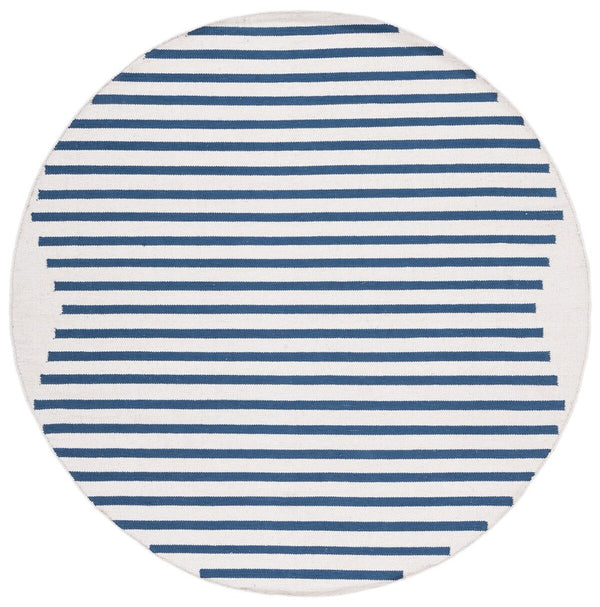 Safavieh Montauk 313 Hand Woven 100% Cotton Rug Ivory / Navy 100% Cotton MTK313M-9